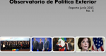 Observatorio de Política Exterior No. 6. Reporte de Junio 2015